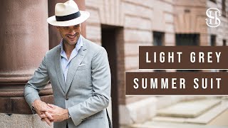 5 Light Grey Suit Combinations For Summer  What To Wear With Light Grey Suit [upl. by Flip]