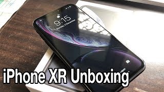 iPhone XR Unboxing amp Setup Black 128GB [upl. by Adraynek360]