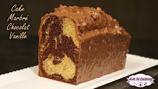 Recette de Cake Marbré Chocolat Vanille Glaçage Rocher [upl. by Corrine]