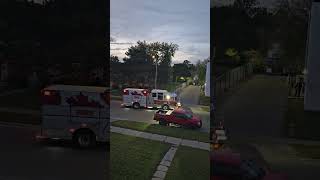 Kitchener fire department new pumper 15 on scene of alarms on brybeck crescent part 1 [upl. by Anitnahs]