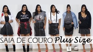 SAIA DE COURO PLUS SIZE MODELOS E LOOKS PRA TE INSPIRAR [upl. by Orola145]