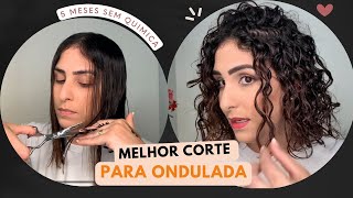 Cortando o Cabelo Ondulado Sozinha l 5 Meses de Transição Capilar [upl. by Leiser]