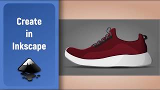 Inkscape Speed Art Vector sneakers [upl. by Ahto103]