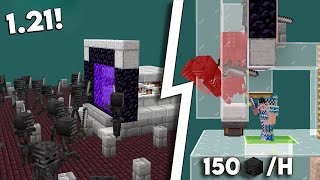 Minecraft Wither Skeleton Farm 121 Tutorial  BEST Wither Skeleton Farm Minecraft  150 Perh [upl. by Mattie]