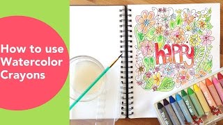 How to use watercolor crayons with a FREE Coloring Page Download [upl. by Rehtaeh476]