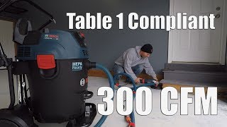 Bosch GAS2017A 17Gallon 300CFM HEPA Dust Extractor Table 1 Compliant [upl. by Kathy]