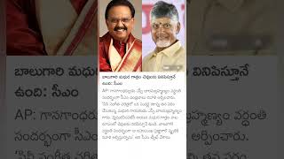 CM Chandrababu about SP Balasubramaniam songs [upl. by Naehgem323]