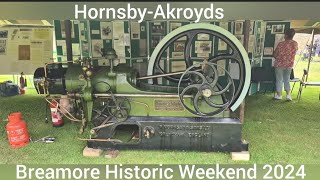 Hornsby Akroyd Oil Engines on display seen at Breamore Historic Weekend Breamore House [upl. by Sachs]