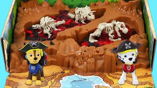 Paw Patrol Pups Search for Dinosaur Fossils in Kinetic Sand [upl. by Anovad]