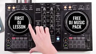 Beginner DJ Lesson  How To DJ On The DDJ400  Perform Your First Mix With Our FREE DJ Music Pack [upl. by Primavera]