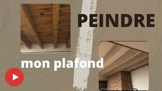 Comment peindre des poutres Astuce  effet bois plafond 👍🦾 [upl. by Giffer]