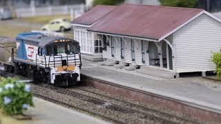 Queensland Rail Walloon 1980s Modular 12mm layout LDMRC [upl. by Ainoloppa]