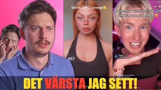 REAGERAR PÅ SVENSKA TIK TOKS 🇸🇪  NPC live  Värsta jag sett [upl. by Essile438]