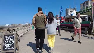 Margate Beach Main Sands Summer Walk 4K 2023 [upl. by Skerl]