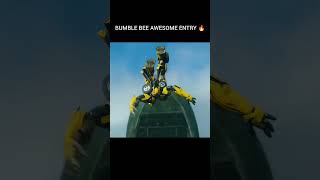 BUMBLE BEE AWESOME ENTRY EVER 🥶transformers bumblebee alien man movies superhero reels [upl. by Tnattirb]