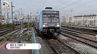 Saint Denis TGV Transilien  RER  D and Sncf H in Paris  Euro Express [upl. by Jat457]