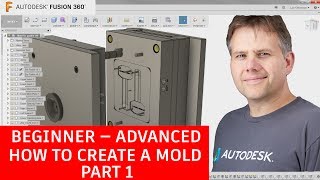 Fusion 360 Tutorial — Beginner To Advanced — How To Create a Mold— Part 1 [upl. by Eninej]