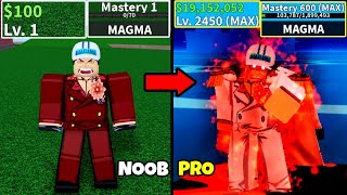 Beating Blox Fruits as Akainu Lvl 0 to Max Lvl Noob to Pro Full Human v4 Awakening in Blox Fruits [upl. by Nivled814]