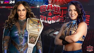 WWE 2K24  Bayley vs Nia Jax  WWE Womens Championship  Bad Blood [upl. by Haodnanehs]