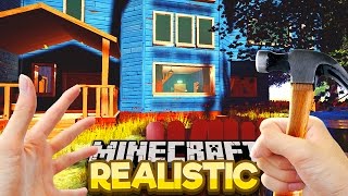 Realistic Minecraft  SNEAKING INTO HELLO NEIGHBOURS HOUSE [upl. by Halstead]