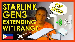 STARLINK GEN 3 EXTENDING WIFI RANGE UP TO 10KM P2P USING MIKROTIK HEX  COMFAST CFE314N V2 ROUTER [upl. by Nylrem]