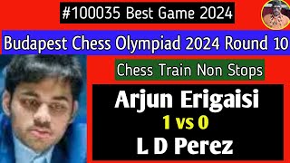 Arjun Erigaisi vs L D Perez  Budapest Chess Olympiad 2024 chess [upl. by Rezal]