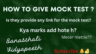 How to give Mock Test of Banasthali Vidyapeeth ✅banasthalividyapith aptitudetest [upl. by Dorelia562]