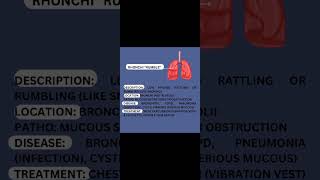 Rhonchi quotRumblequot Abnormal lung sounds [upl. by Michey]