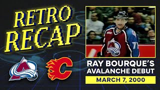 2000 Ray Bourque makes his Avs debut  Retro Recap [upl. by Bibbye]