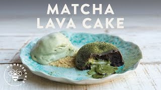 MATCHA LAVA CAKE amp Surprise Recipe  Honeysuckle [upl. by Studnia]