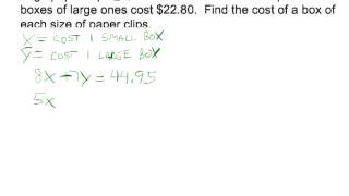 Money word problems systems of equations [upl. by Kurtis]