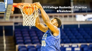 D1College Basketball Practice Breakdown [upl. by Clite263]