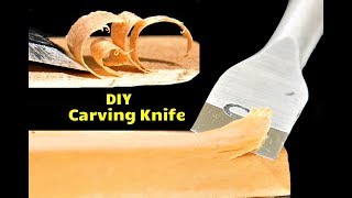 How to Make a Wood Carving Knife from an Old Drill Bit using the knife itself [upl. by Ignacius680]