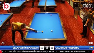 3 Cushion Billiards Frederic CAUDRON vs SELAHATTİN KARASAR  22BİLARDOMAX HANDICAP LEAGUE [upl. by Elgar]