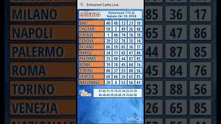 Estrazione lotto Sabato 29 Ottobre 2024 lotto metodilotto 10elotto previsionilotto shorts [upl. by Secunda]