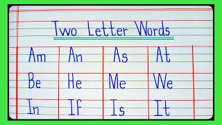 Two letter words in English 2 letter wordstwo letters words  english two letter words [upl. by Nodlew]