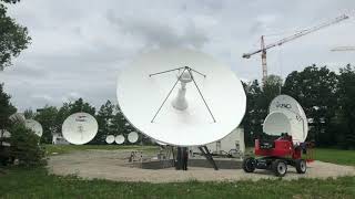 Skybrokers installed a refurbished Andrew 93m antenna at IABG in Germany [upl. by Brathwaite]