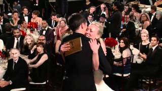 Sheldons real laugh at Golden Globes Awards 2011 [upl. by Ellerred]