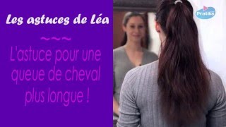 Comment allonger sa queue de cheval  Les astuces de Lea  pony tail [upl. by Neeven286]