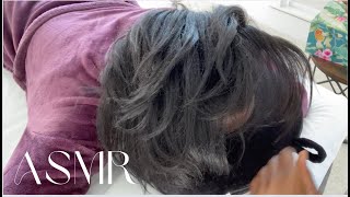 ASMR  Scalp Oiling  Scalp scratching Dry scalp  Scalp massage [upl. by Gadmon]