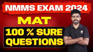 NMMS Exam 2024 MAT  100  Sure Questions  Class 8 Eduport [upl. by Ahsikan791]