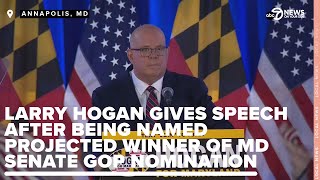 Larry Hogan gives speech after being named projected winner of Maryland Senate GOP nomination [upl. by Olegna]