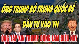 ÔNG TRUMP BỎ TRUNG QUỐC SANG VIỆT NAM ĐẦU TƯ KHỦNG– ÔNG TẬP LẬP TỨC XIN TRUMP DỪNG LÀM ĐIỀU NÀY [upl. by Zug]