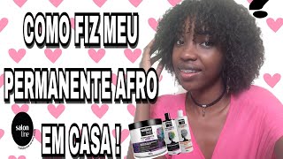 PERMANENTE AFRO EM CASA O QUE PRECISA [upl. by Zebe]