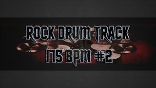 Heavy Rock Drum Track 175 BPM HQHD [upl. by Nimrahc]