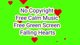 copyright free music  Green screen  green screen with flying hearts greenscreen freemusic heart [upl. by Cheng]