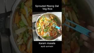 sprouted moong Dal Veg Rice  Moong Dal Recipe  shorts [upl. by Ilera709]