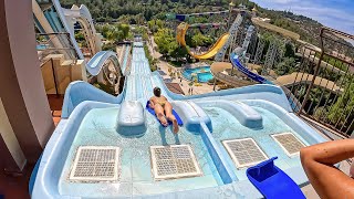 Proracer Water Slide at Aquafantasy Waterpark Turkey [upl. by Eillen]