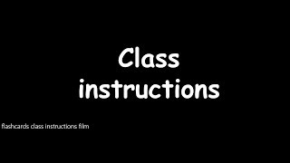 class instructions [upl. by Sitnik747]