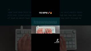 110 WPM 👀 Day 16  200 WPM speedtyping keyboard mechanicalkeyboard asmr shorts viral [upl. by Bravin]